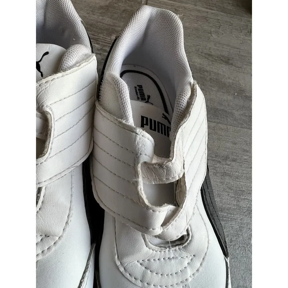 PUMA Boys Girls Little Kids White Black Easy Slip On Casual Shoes Sneakers 13